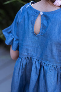 Vestido Denim Volado