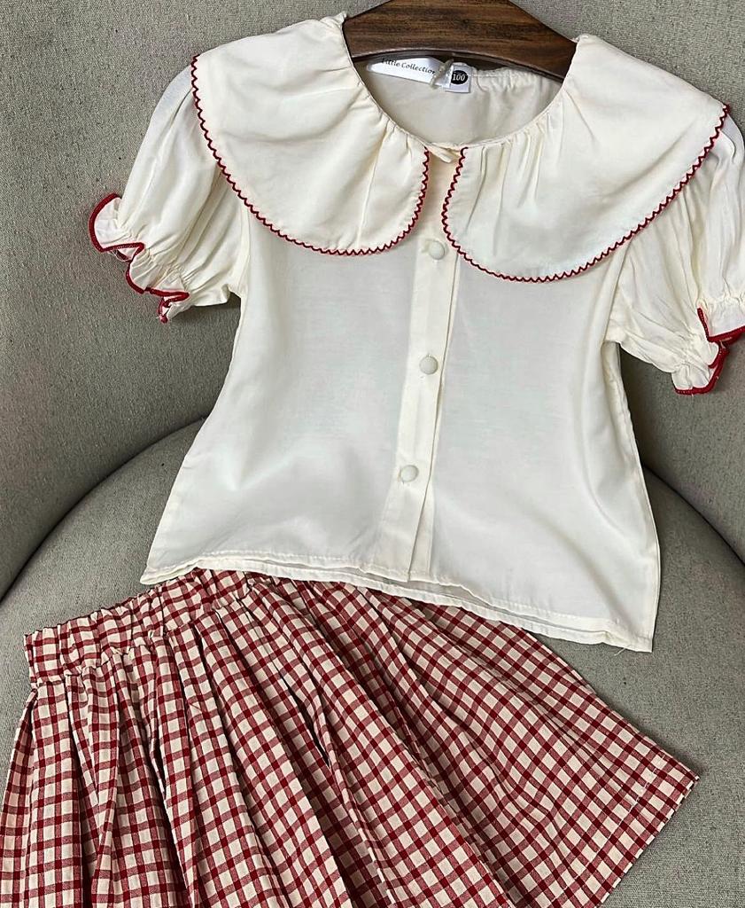 Camisa y falda cuadros