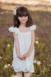 Vestido Forest en plumetie blanco