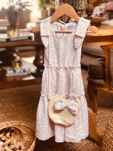 Vestido Little Rose con su carterita haciendo juego