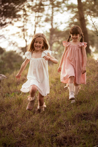 Vestido Forest en plumetie blanco